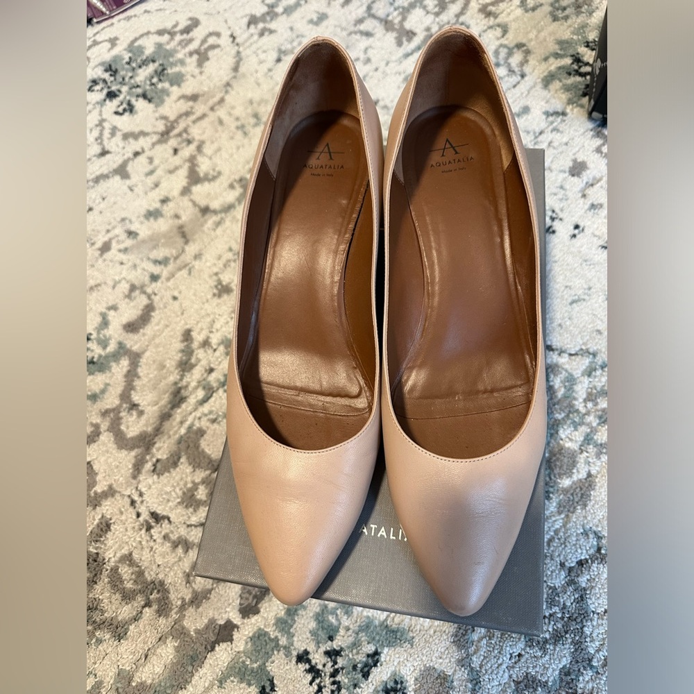 Aquatalia leather beige pumps Sz.12